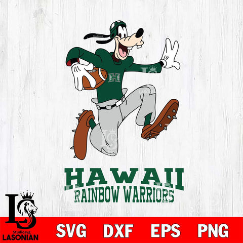 Hawaii Rainbow Warriors Goofy rugby Sport SVG DXF EPS PNG FILE,NCAA svg ,Football Digital Download,Instant Download, Silhouette