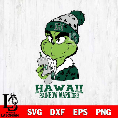 Hawaii Rainbow Warriors Grinch Bougie Leopard Svg Eps Dxf Png File, Digital Download, Instant Download