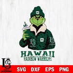 Hawaii Rainbow Warriors Grinch Christmas Cut Files Cricut, Svg Dxf Eps Png file, Digital download , Silhouette