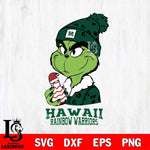 Hawaii Rainbow Warriors Grinch Tree Cake Svg Eps Dxf Png File, Digital Download, Instant Download