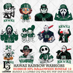Hawaii Rainbow Warriors Halloween Bundle 12 SVG Svg Eps Dxf Png File, NCAA bundle svg, Digital Download, Instant Download