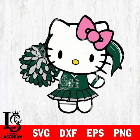 Hawaii Rainbow Warriors Hello Kitty Cheerleader 12 Svg Eps Dxf Png File, Digital Download, Instant Download