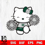 Hawaii Rainbow Warriors Hello Kitty Cheerleader Svg Eps Dxf Png File, Digital Download, Instant Download