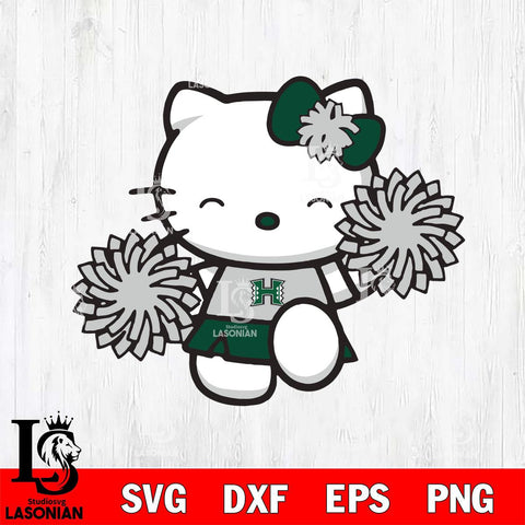 Hawaii Rainbow Warriors Hello Kitty Cheerleader Svg Eps Dxf Png File, Digital Download, Instant Download