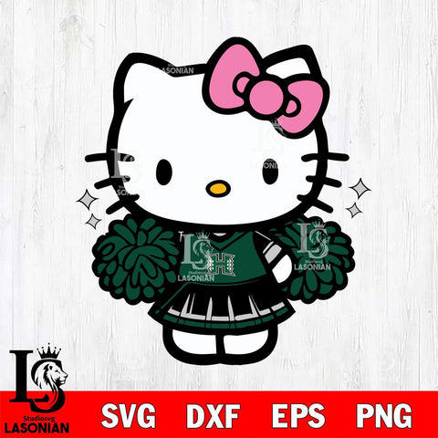 Hawaii Rainbow Warriors Hello Kitty Cheerleader Svg Eps Dxf Png File, Digital Download, Instant Download