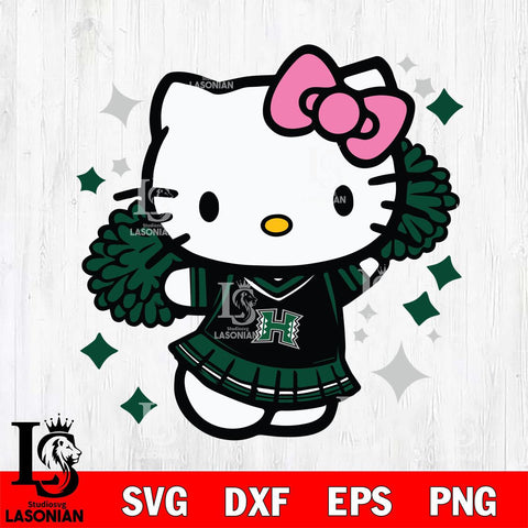 Hawaii Rainbow Warriors Hello Kitty Cheerleader 4 Svg Eps Dxf Png File, Digital Download, Instant Download