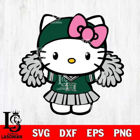 Hawaii Rainbow Warriors Hello Kitty Cheerleader 5 Svg Eps Dxf Png File, Digital Download, Instant Download