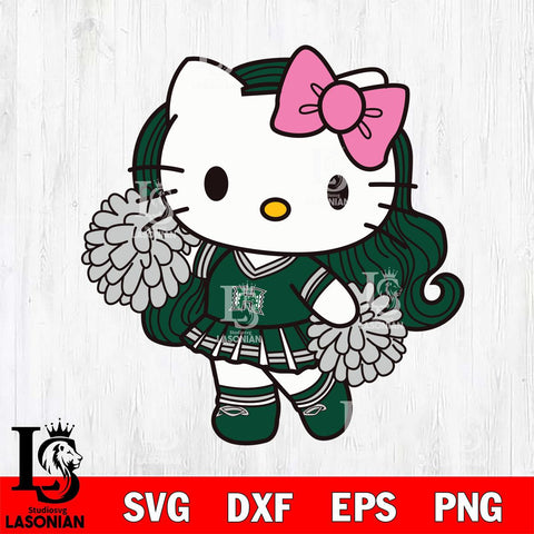 Hawaii Rainbow Warriors Hello Kitty Cheerleader 7 Svg Eps Dxf Png File, Digital Download, Instant Download