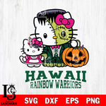 Hawaii Rainbow Warriors Hello Kitty Horror 10 Svg Eps Dxf Png File, Digital Download