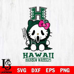 Hawaii Rainbow Warriors Hello Kitty Horror 4 Svg Eps Dxf Png File, Digital Download