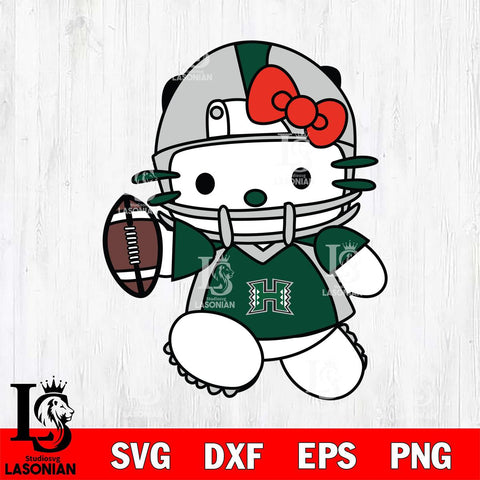 Hawaii Rainbow Warriors Hello Kitty sport 11 Svg Eps Dxf Png File, NCAA svg, Digital Download, Instant Download