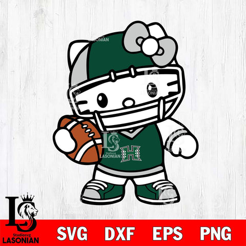 Hawaii Rainbow Warriors Hello Kitty sport 2 Svg Eps Dxf Png File, NCAA svg, Digital Download, Instant Download