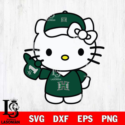 Hawaii Rainbow Warriors Hello Kitty sport 5 Svg Eps Dxf Png File, NCAA svg, Digital Download, Instant Download