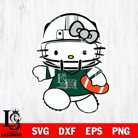 Hawaii Rainbow Warriors Hello Kitty sport 8 Svg Eps Dxf Png File, NCAA svg, Digital Download, Instant Download
