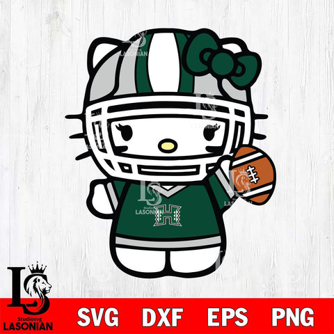 Hawaii Rainbow Warriors Hello Kitty sport 9 Svg Eps Dxf Png File, NCAA svg, Digital Download, Instant Download