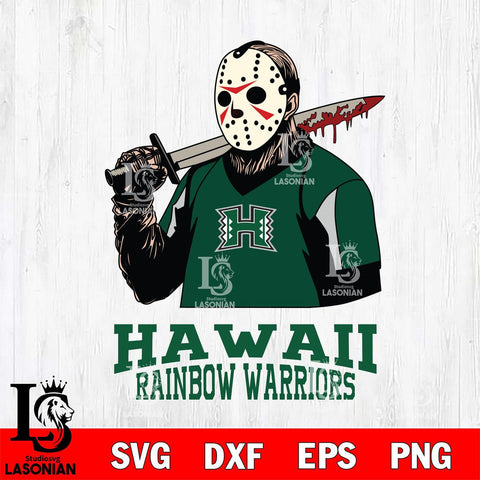 Hawaii Rainbow Warriors Jason Voorhees 11 Svg Eps Dxf Png File, Digital Download