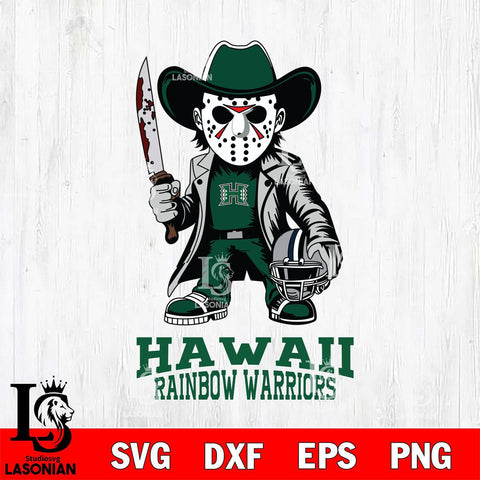 Hawaii Rainbow Warriors Jason Voorhees 3 Svg Eps Dxf Png File, Digital Download
