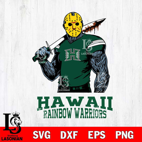 Hawaii Rainbow Warriors Jason Voorhees 7 Svg Eps Dxf Png File, Digital Download