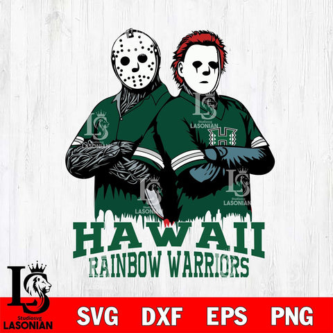 Hawaii Rainbow Warriors Jason Voorhees 8 Svg Eps Dxf Png File, Digital Download