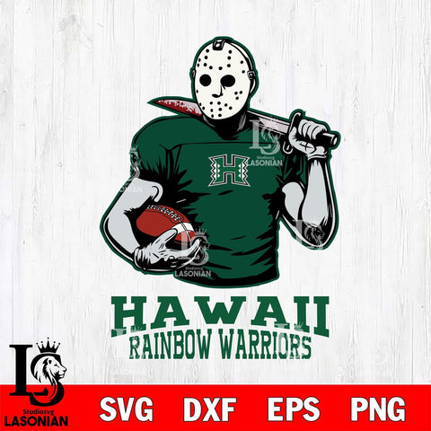 Hawaii Rainbow Warriors Jason Voorhees 9 Svg Eps Dxf Png File, Digital Download