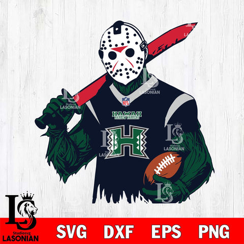 Hawaii Rainbow Warriors Jason Voorhees Horror 11 Svg Eps Dxf Png File, NCAA svg, Digital Download, Instant Download