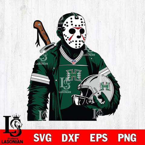 Hawaii Rainbow Warriors Jason Voorhees Horror 2 Svg Eps Dxf Png File, NCAA svg, Digital Download, Instant Download