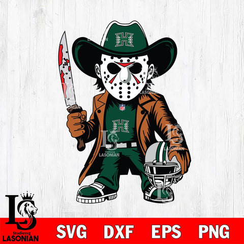 Hawaii Rainbow Warriors Jason Voorhees Horror Svg Eps Dxf Png File, NCAA svg, Digital Download, Instant Download