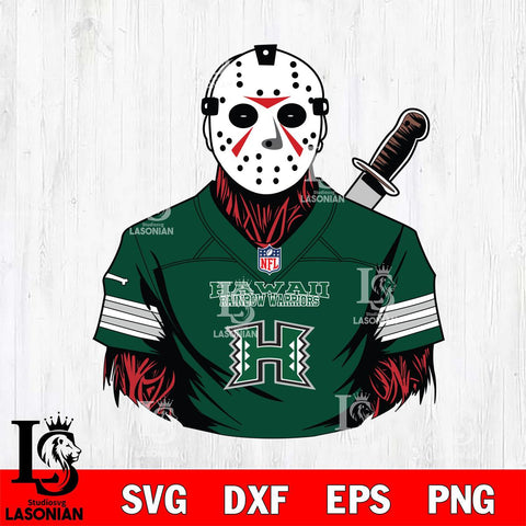 Hawaii Rainbow Warriors Jason Voorhees Horror 4 Svg Eps Dxf Png File, NCAA svg, Digital Download, Instant Download