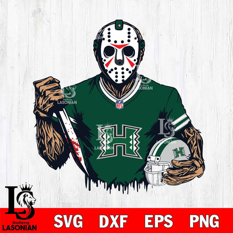Hawaii Rainbow Warriors Jason Voorhees Horror 5 Svg Eps Dxf Png File, NCAA svg, Digital Download, Instant Download