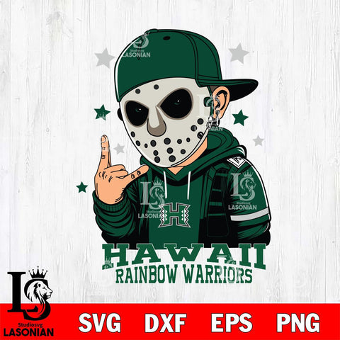 Hawaii Rainbow Warriors Jason Voorhees Horror 9 Svg Eps Dxf Png File, NCAA svg, Digital Download, Instant Download