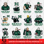 Hawaii Rainbow Warriors Jason Voorhees NCAA Bundle 12 SVG Svg Eps Dxf Png File, Digital Download