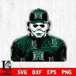 Hawaii Rainbow Warriors Michael Myers Horror Halloween Svg Eps Dxf Png File, NCAA svg, Digital Download, Instant Download