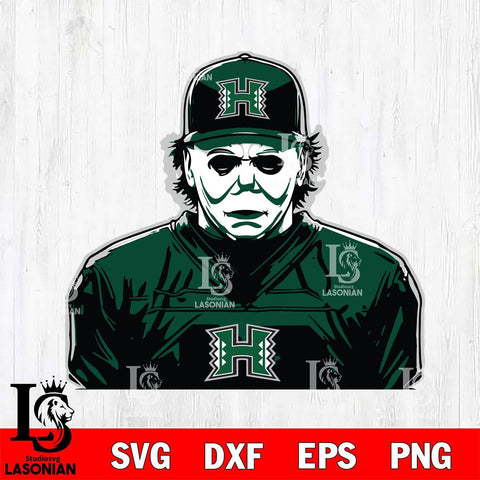 Hawaii Rainbow Warriors Michael Myers Horror Halloween Svg Eps Dxf Png File, NCAA svg, Digital Download, Instant Download