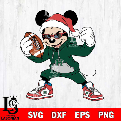Hawaii Rainbow Warriors Mickey Cool Football Christmas File Cut, NCAA SVG DXF EPS PNG FILE, Digital Download , Criucut , Silhouette