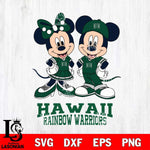 Hawaii Rainbow Warriors Mickey Minnie Mouse rugby ball Svg Eps Dxf Png File, NCAA svg , File Cut , Digital Download , Instant Download, Cut Svg Files