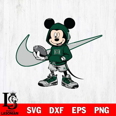 Hawaii Rainbow Warriors Mickey Wearing Hoodie Sport Svg Eps Dxf Png File, NCAA svg, Digital Download, Instant Download