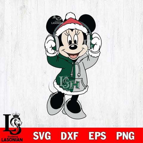 Hawaii Rainbow Warriors Minnie Mouse Disney Football Christmas File Cut, NCAA SVG DXF EPS PNG FILE, Digital Download , Criucut , Silhouette