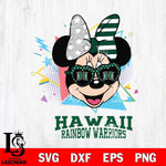 Hawaii Rainbow Warriors Minnie Mouse Love Sport SVG DXF EPS PNG FILE, NCAA File Cut,Digital Download,Instant Download