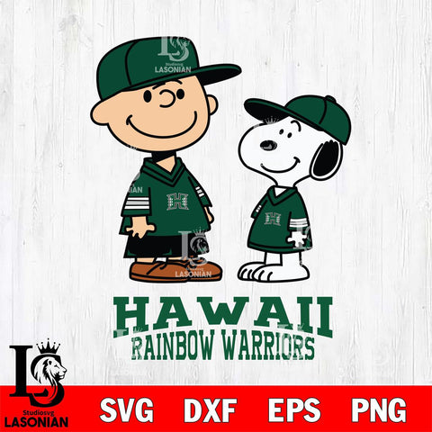 Hawaii Rainbow Warriors Peanuts Snoopy Football SVG DXF EPS PNG FILE,Snoopy File Cut, NCAA Digital Download,Instant Download,Christmas Silhouette