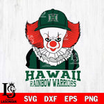 Hawaii Rainbow Warriors Pennywise Horror Sport 10 Svg Eps Dxf Png File, Digital Download