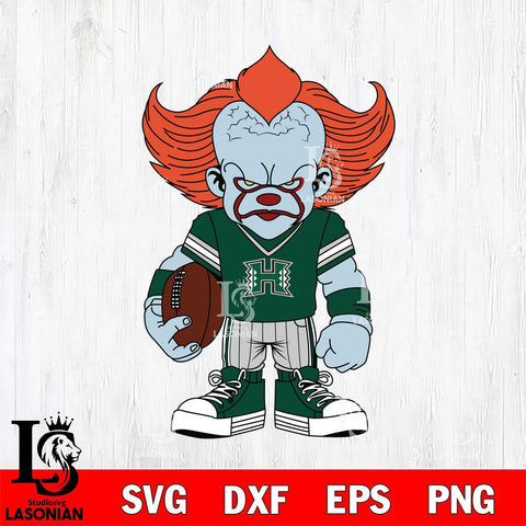 Hawaii Rainbow Warriors Pennywise Horror Sport 11 Svg Eps Dxf Png File, Digital Download