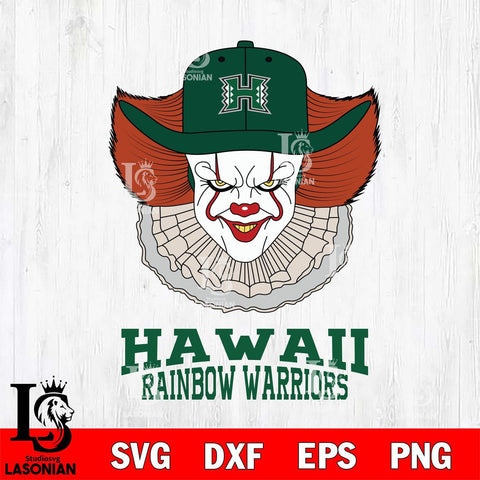 Hawaii Rainbow Warriors Pennywise Horror Sport 12 Svg Eps Dxf Png File, Digital Download