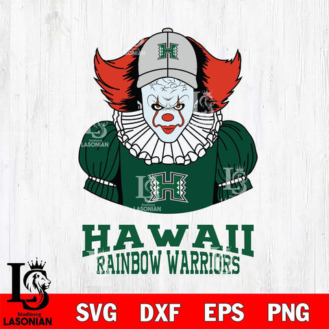 Hawaii Rainbow Warriors Pennywise Horror Sport 7 Svg Eps Dxf Png File, Digital Download