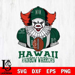 Hawaii Rainbow Warriors Pennywise Horror Sport 9 Svg Eps Dxf Png File, Digital Download