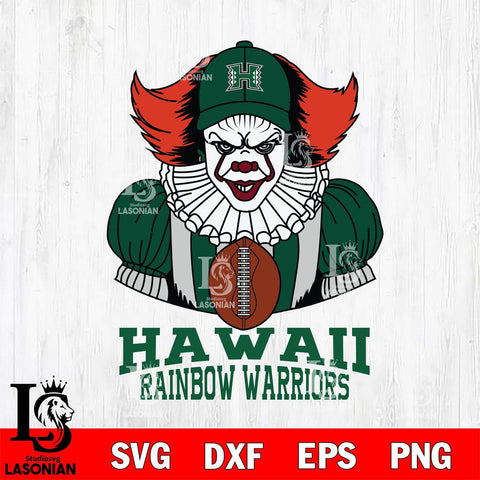 Hawaii Rainbow Warriors Pennywise Horror Sport 9 Svg Eps Dxf Png File, Digital Download