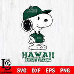 Hawaii Rainbow Warriors Snoopy Football sport SVG DXF EPS PNG FILE,Snoopy File Cut, NCAA Digital Download,Instant Download,Christmas Silhouette