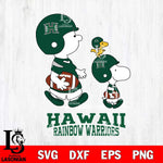 Hawaii Rainbow Warriors Snoopy Sport Svg Eps Dxf Png File, Digital Download