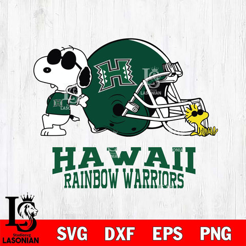 Hawaii Rainbow Warriors Snoopy Sport 2 Svg Eps Dxf Png File, Digital Download