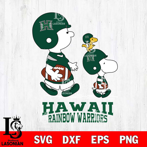 Hawaii Rainbow Warriors Snoopy Sport Svg Eps Dxf Png File, Digital Download