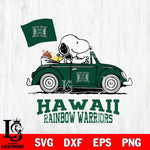 Hawaii Rainbow Warriors Snoopy Sport 5 Svg Eps Dxf Png File, Digital Download